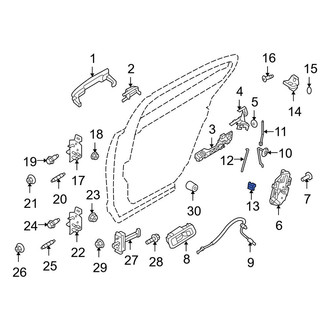 Ford OE - Door Lock Rod Clip