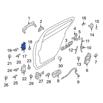 Ford OE - Rear Right Upper Door Hinge