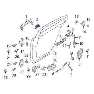 Ford OE - Front Right Outer Exterior Door Handle Cover