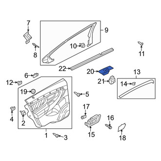 Ford OE - Rear Right Door Switch Trim Panel