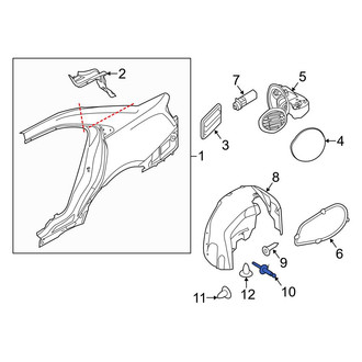 Ford OE - Quarter Panel Splash Shield Clip