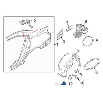 Ford OE - Quarter Panel Splash Shield Clip