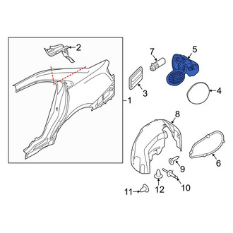 Ford OE - Rear Fuel Filler Housing