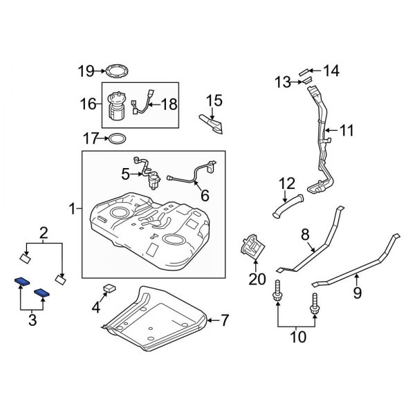 Ford OE AG1Z9A068D - Inner Fuel Tank Insulator