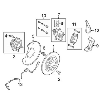 Ford OE - Rear Suspension - Brake Components (FWD)