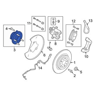 Ford OE - Front Wheel Bearing and Hub Assembly