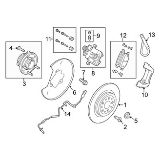 Ford OE - Rear Suspension - Brake Components