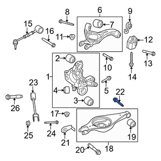Ford OE - Rear Upper Suspension Control Arm Bolt