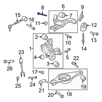 Ford OE - Rear Upper Suspension Control Arm Bolt