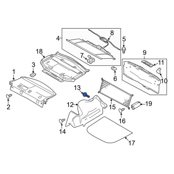 Trunk Trim Panel Screw