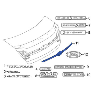 Ford OE - Rear Deck Lid Finish Panel