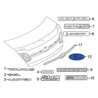 Ford OE - Rear Deck Lid Emblem