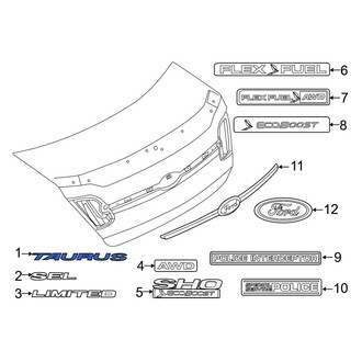 Ford OE - Rear Deck Lid Emblem