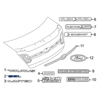 Ford OE - Rear Deck Lid Emblem