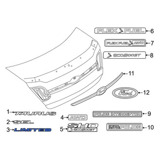 Ford OE - Rear Deck Lid Emblem