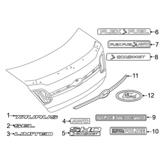 Ford OE - Trunk Lid - Exterior Trim