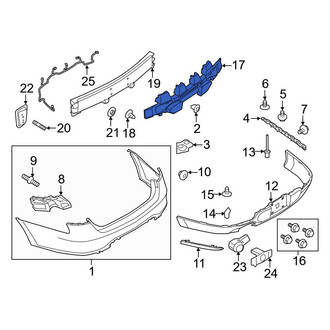 Ford OE - Rear Bumper Impact Absorber