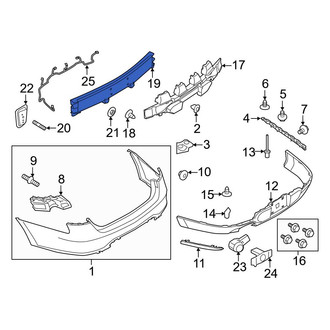 Ford OE - Rear Bumper Impact Bar
