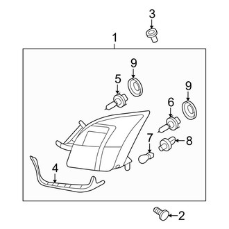 Ford OE - Front Lamps - Headlamp Components