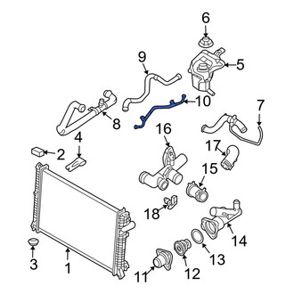 Ford OE - Engine Coolant Pipe