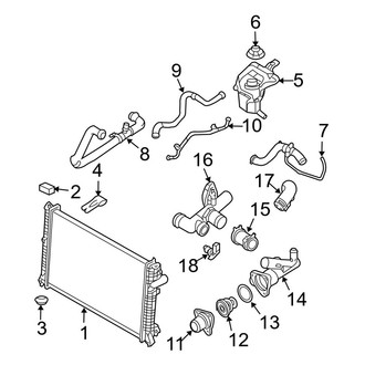 Ford OE - Cooling - Radiator & Components (SE / SEL 3.0L)