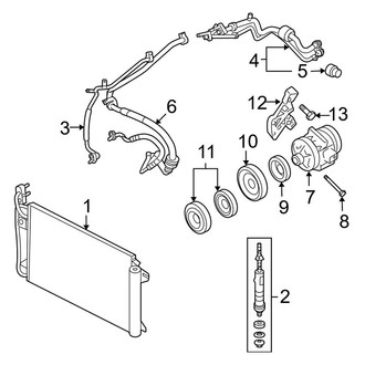 Ford OE - Air Conditioner & Heater - Condenser, Compressor & Lines