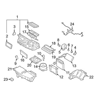 Ford OE - Air Conditioner & Heater - Evaporator Components (W/O Auto A/C)
