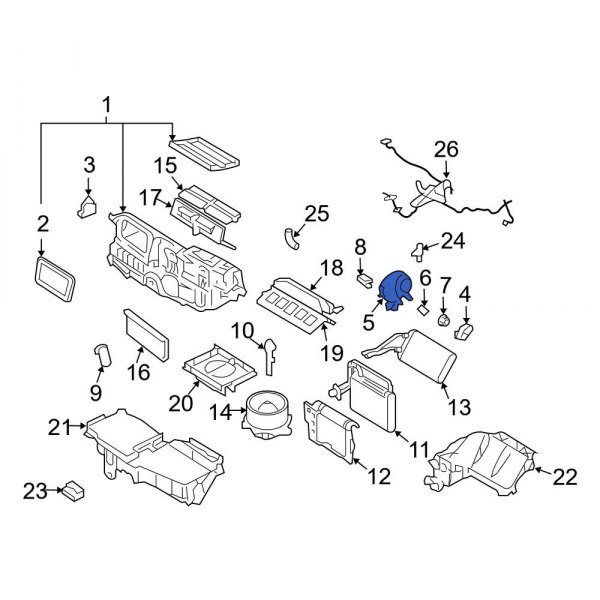 HVAC Floor Mode Door Actuator