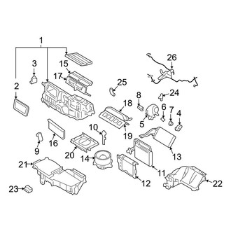 Ford OE - Air Conditioner & Heater - Evaporator Components (With Auto A/C)