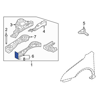 Ford OE - Front Right Bumper Impact Bar Bracket