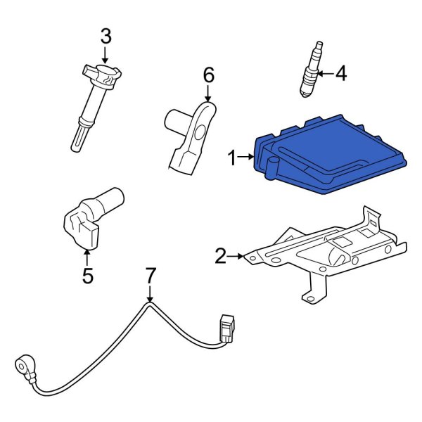 Ford OE 7E5Z12A650AJARM Engine Control Module (ECM)
