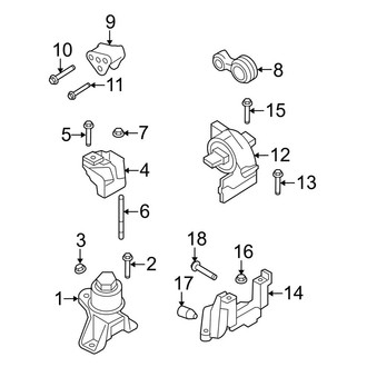 Ford OE - Engine & Transmission Mounting (2.3L)