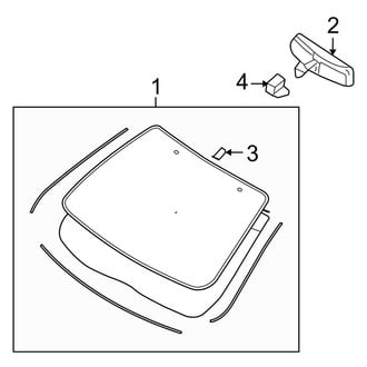 Ford OE - Windshield - Glass