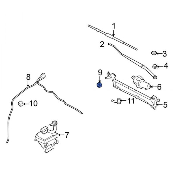 Windshield Washer Hose Holder