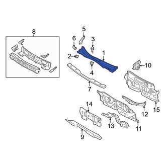 Ford OE - Left Cowl Grille Screen