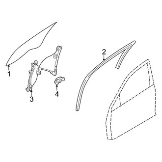 Ford OE - Front Door - Glass & Hardware (S / SE / SEL)