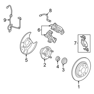 Ford OE - Rear Suspension - Brake Components (S / SE / SEL FWD)
