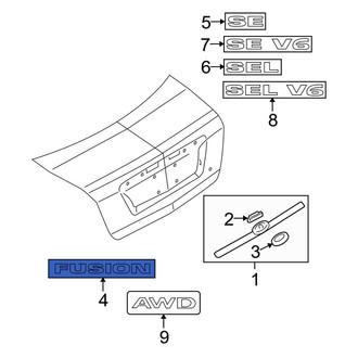 Ford OE - Rear Deck Lid Emblem