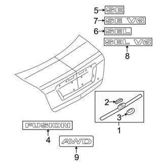 Ford OE - Trunk Lid - Exterior Trim