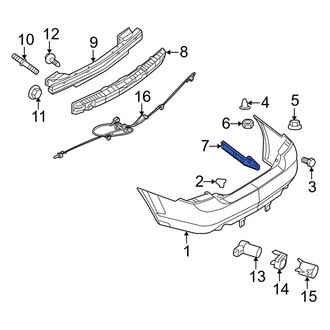Ford OE - Rear Left Bumper Cover Support Rail