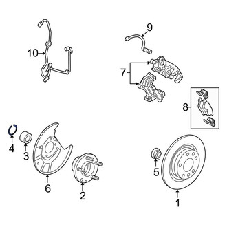 Ford OE - Rear Wheel Bearing Snap Ring
