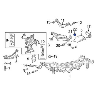 Ford OE - Rear Upper Suspension Control Arm Nut