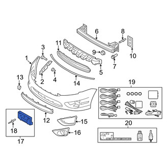 Ford OE - Front License Plate Bracket