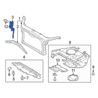 Ford OE - Front Left Upper Radiator Support Air Deflector