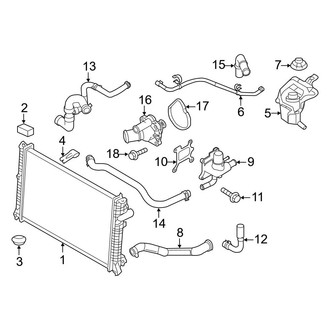 Ford OE - Cooling - Radiator & Components (2.5L)