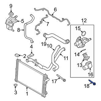 Ford OE - Engine Coolant Thermostat Housing Bolt