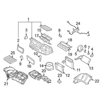 Ford OE - Air Conditioner & Heater - Evaporator Components (W/O Dual A/C)