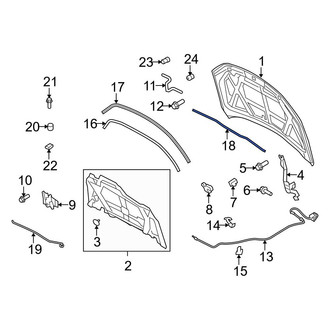 Ford OE - Rear Hood Seal