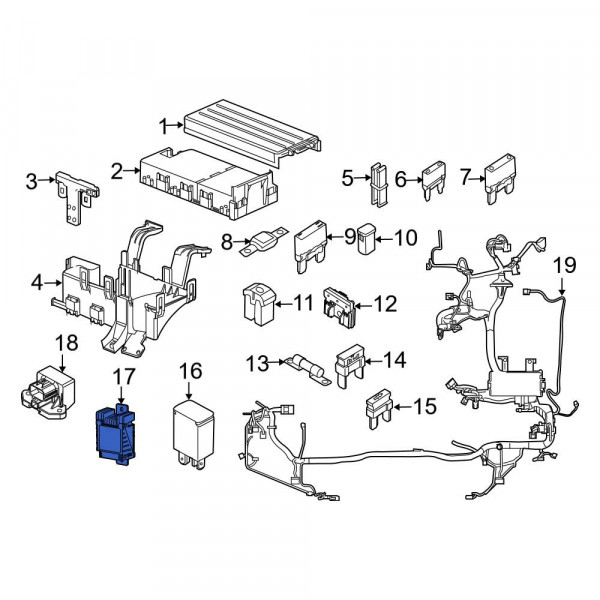 Ford OE BG1Z8B658A Engine Cooling Fan Motor Relay