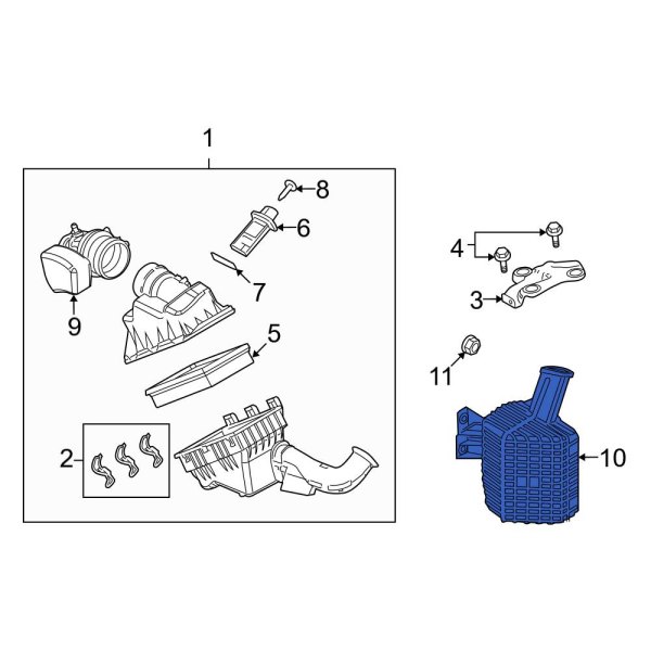 Ford OE AE5Z9F763B Engine Air Intake Resonator